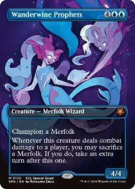 [132]【EN】【FOIL】■ボーダーレス■ワンダーワインの預言者/Wanderwine Prophets【SPG】[M][青]
