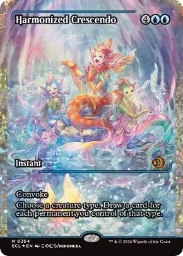 [394]【EN】【フラクチャーFOIL】■ショーケース■調和した大合唱/Harmonized Crescendo【ECL】[R][青]