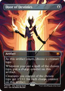 [146]【EN】【FOIL】■ボーダーレス■運命の扉/Door of Destinies【SPG】[M][茶]