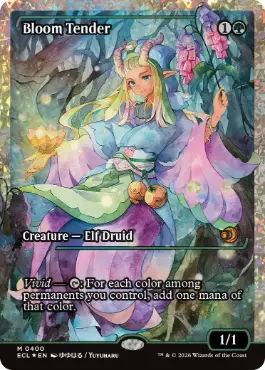 [400]【EN】【フラクチャーFOIL】■ショーケース■花を手入れする者/Bloom Tender【ECL】[M][緑]