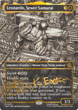 [301]【EN】【FOIL】■ボーダーレス■下水道侍、レオナルド/Leonardo, Sewer Samurai【TMT】[M][白]