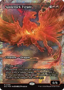 [399]【EN】【フラクチャーFOIL】■ショーケース■背骨岩の暴君/Spinerock Tyrant【ECL】[M][赤]