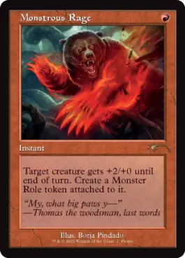 [002]【EN】【FOIL】巨怪の怒り/Monstrous Rage【PRM】[P][赤]