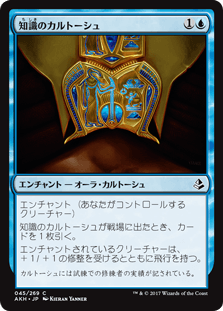 [045]【JP】【FOIL】知識のカルトーシュ【AKH】[C][青]