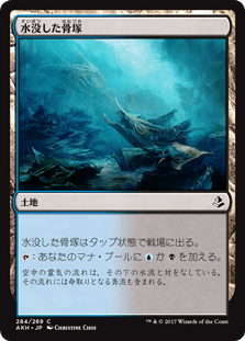 [284]【JP】【FOIL】水没した骨塚【AKH】[C][土地]