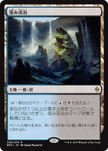 [249]【JP】【FOIL】窪み渓谷/Sunken Hollow【BFZ】[R][土地]