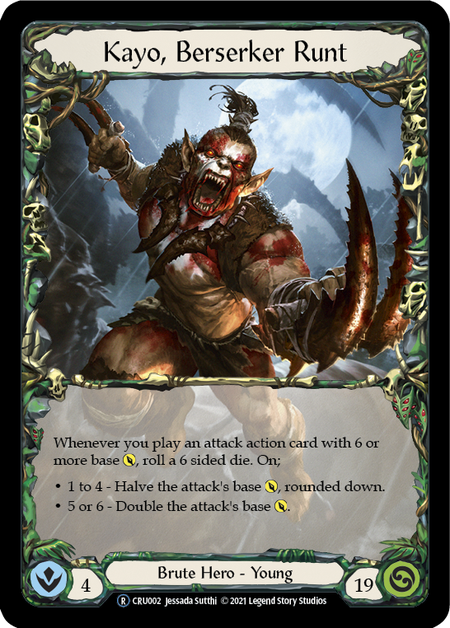 [002]【EN】Kayo, Berserker Runt【CRU-UL】[C][Brute][Hero]