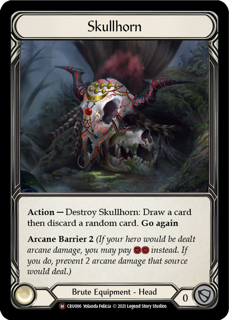 [006]【EN】【Rainbow Foil】Skullhorn【CRU-UL】[M][Brute][Equipment]