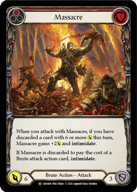 [008]【EN】【Rainbow Foil】Massacre【CRU-UL】[M][Brute]