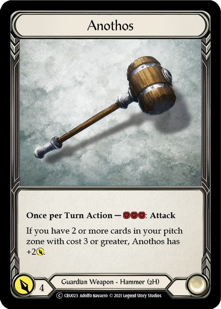 [023]【EN】【Rainbow Foil】Anothos【CRU-UL】[C][Guardian][Weapon]