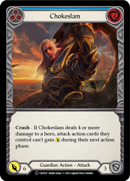 [037]【EN】Chokeslam (青)【CRU-UL】[C][Guardian]