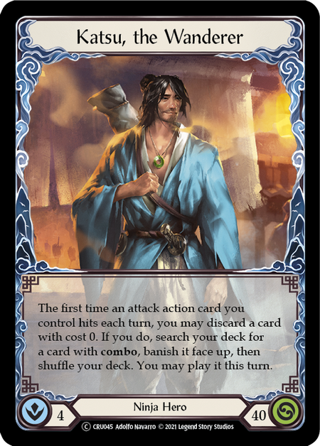 [045]【EN】Katsu, the Wanderer【CRU-UL】[C][Ninja][Hero]
