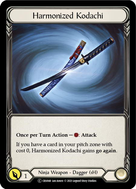 [048]【EN】【Rainbow Foil】Harmonized Kodachi【CRU-UL】[C][Ninja][Weapon]