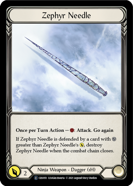 [051]【EN】Zephyr Needle【CRU-UL】[R][Ninja][Weapon]