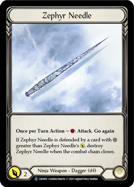 [052]【EN】Zephyr Needle【CRU-UL】[R][Ninja][Weapon]