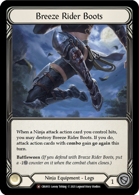 [053]【EN】【Rainbow Foil】Breeze Rider Boots【CRU-UL】[M][Ninja][Equipment]