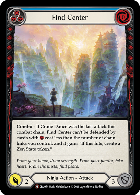 [054]【EN】【Rainbow Foil】Find Center【CRU-UL】[M][Ninja]