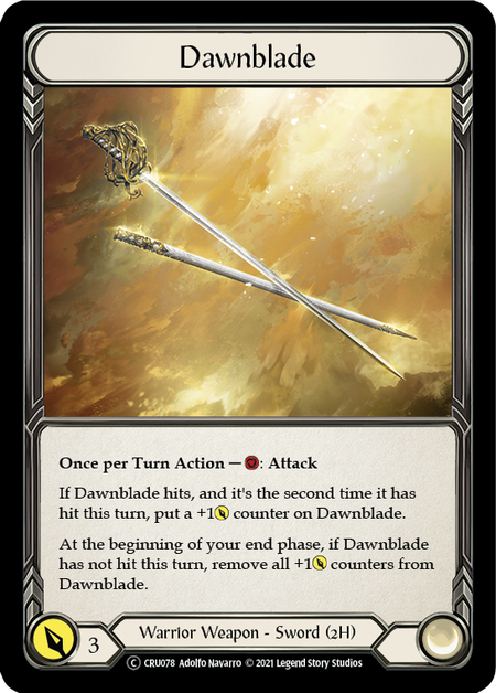 [078]【EN】【Rainbow Foil】Dawnblade【CRU-UL】[C][Warrior][Weapon]