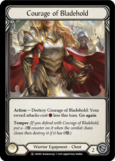 [081]【EN】Courage of Bladehold【CRU-UL】[M][Warrior][Equipment]