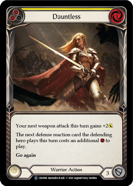 [086]【EN】【Rainbow Foil】Dauntless (黄)【CRU-UL】[R][Warrior]