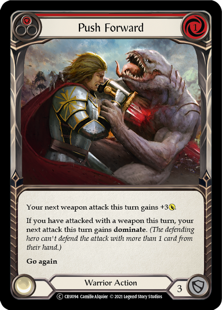 [094]【EN】Push Forward (赤)【CRU-UL】[C][Warrior]