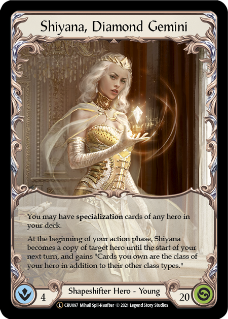 [097]【EN】【Rainbow Foil】Shiyana, Diamond Gemini【CRU-UL】[L][Shapeshifter][Hero]
