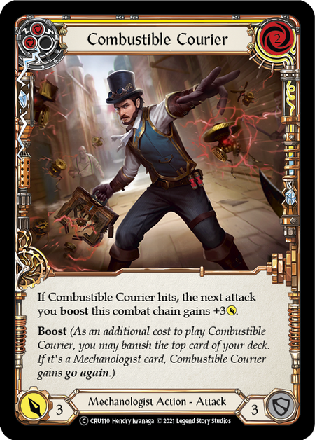 [110]【EN】Combustible Courier (黄)【CRU-UL】[C][Mechanologist]
