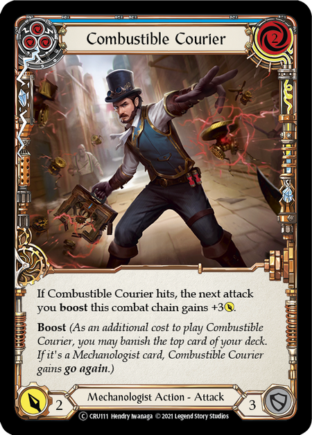 [111]【EN】Combustible Courier (青)【CRU-UL】[C][Mechanologist]