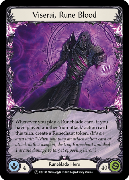 [138]【EN】Viserai, Rune Blood【CRU-UL】[C][Runeblade][Hero]
