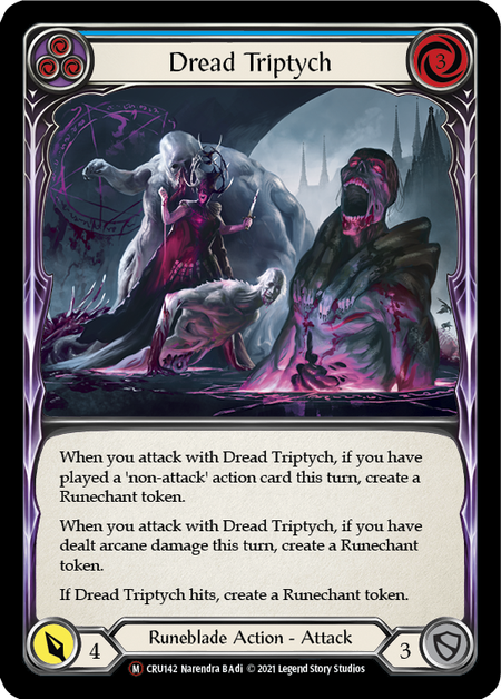 [142]【EN】【Rainbow Foil】Dread Triptych【CRU-UL】[M][Runeblade]