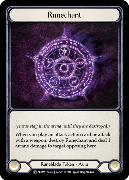 [157]【EN】【Rainbow Foil】Runechant【CRU-UL】[C.][Runeblade]