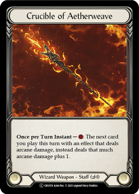 [159]【EN】【Rainbow Foil】Crucible of Aetherweave【CRU-UL】[C][Wizard][Weapon]