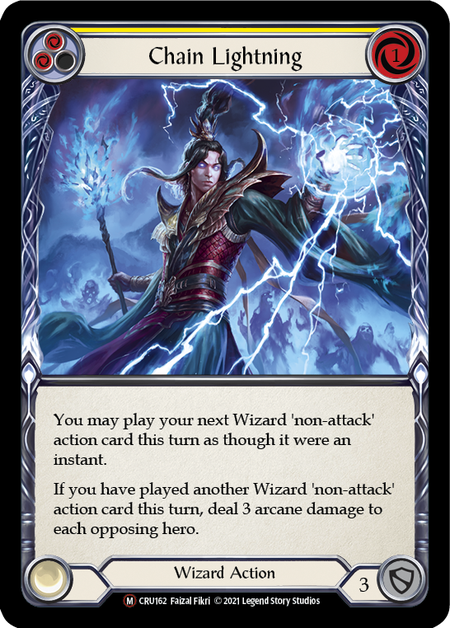 [162]【EN】【Rainbow Foil】Chain Lightning【CRU-UL】[M][Wizard]