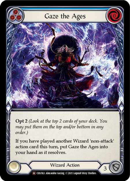 [163]【EN】【Rainbow Foil】Gaze the Ages【CRU-UL】[M][Wizard]