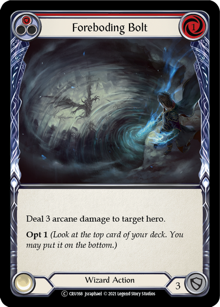 [168]【EN】Foreboding Bolt (赤)【CRU-UL】[C][Wizard]