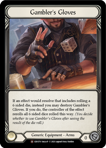 [179]【EN】【Rainbow Foil】Gambler's Gloves【CRU-UL】[M][Generic][Equipment]