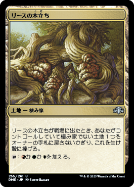 [255]【JP】リースの木立ち/Rith's Grove【DMR】[U][土地]