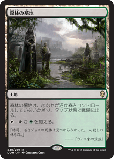 [248]【JP】【FOIL】森林の墓地/Woodland Cemetery【DOM】[R][土地]