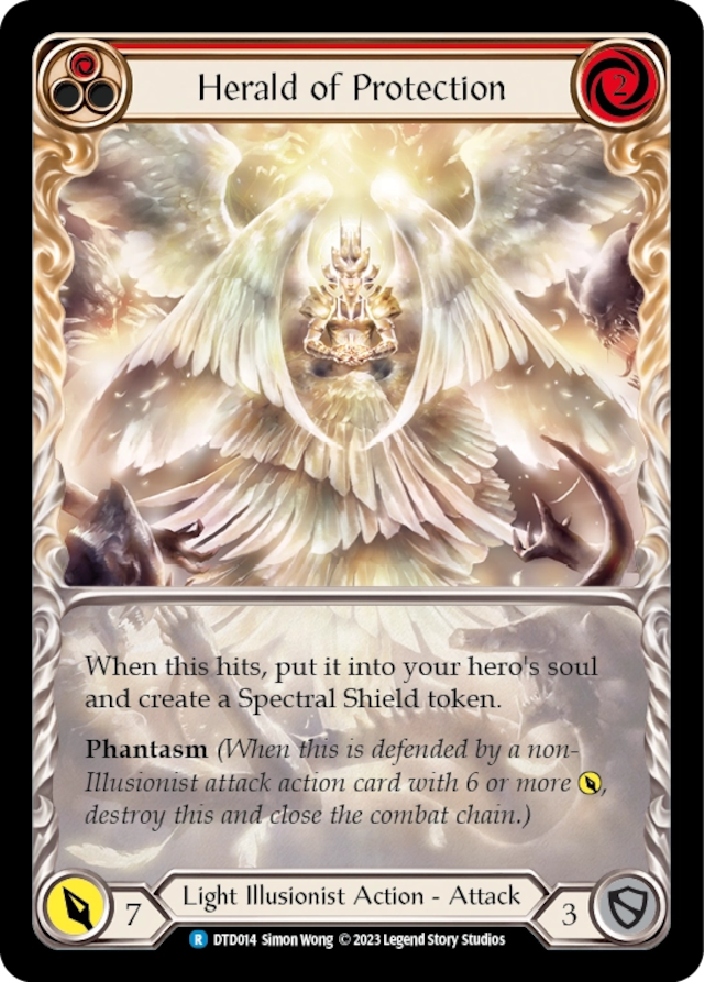 [014]【EN】【Extended Art】Herald of Protection[赤]【DTD】[R][Light Illusionist]