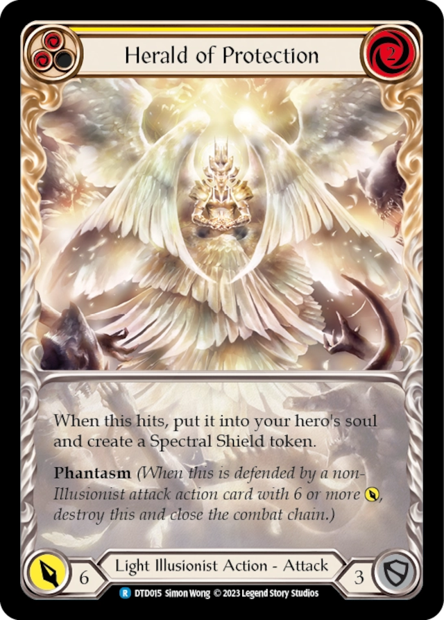 [015]【EN】【Extended Art】Herald of Protection[黄]【DTD】[R][Light Illusionist]