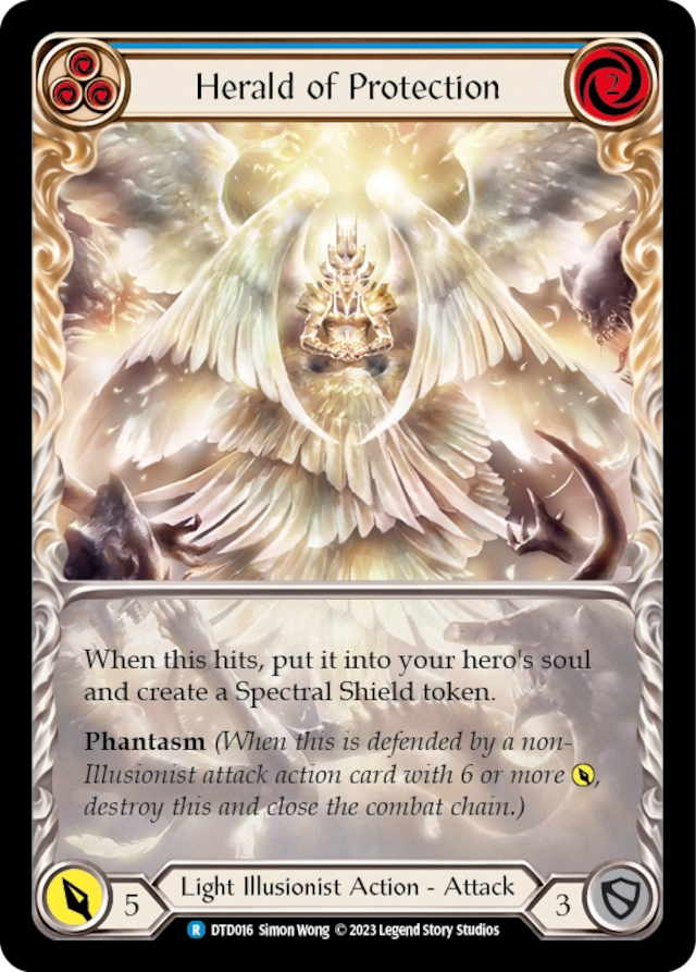 [016]【EN】【Extended Art】Herald of Protection[青]【DTD】[R][Light Illusionist]