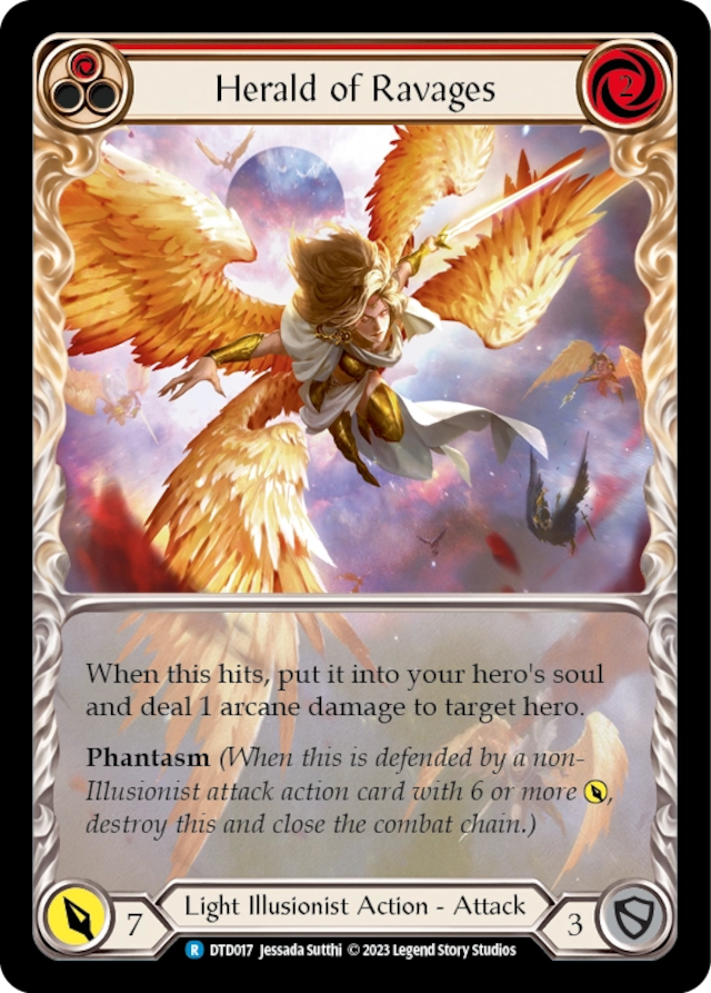 [017]【EN】【Extended Art】Herald of Ravages[赤]【DTD】[R][Light Illusionist]