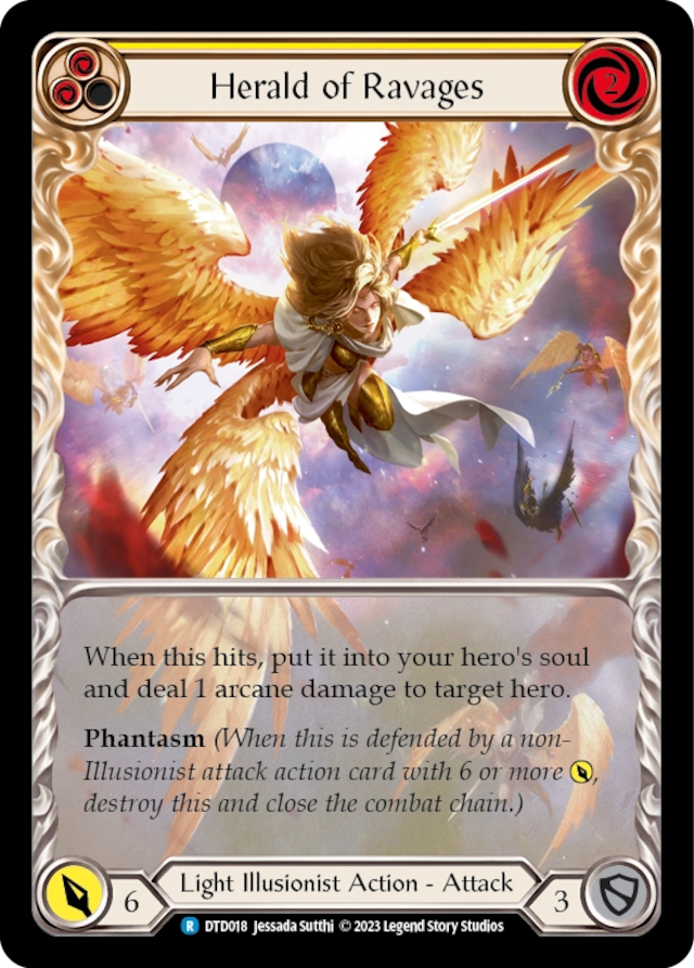 [018]【EN】【Extended Art】Herald of Ravages[黄]【DTD】[R][Light Illusionist]