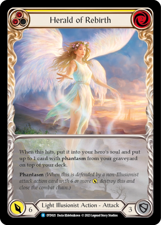 [021]【EN】【Extended Art】Herald of Rebirth[黄]【DTD】[R][Light Illusionist]