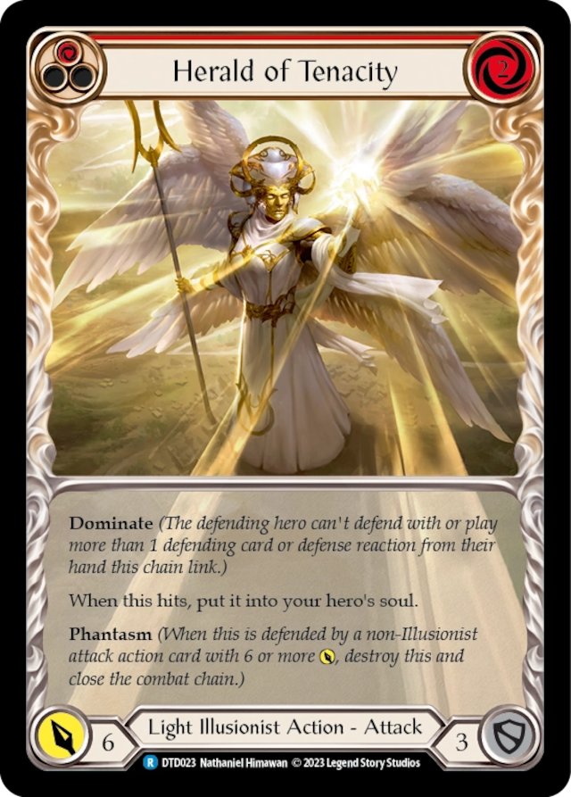 [023]【EN】【Extended Art】Herald of Tenacity[赤]【DTD】[R][Light Illusionist]