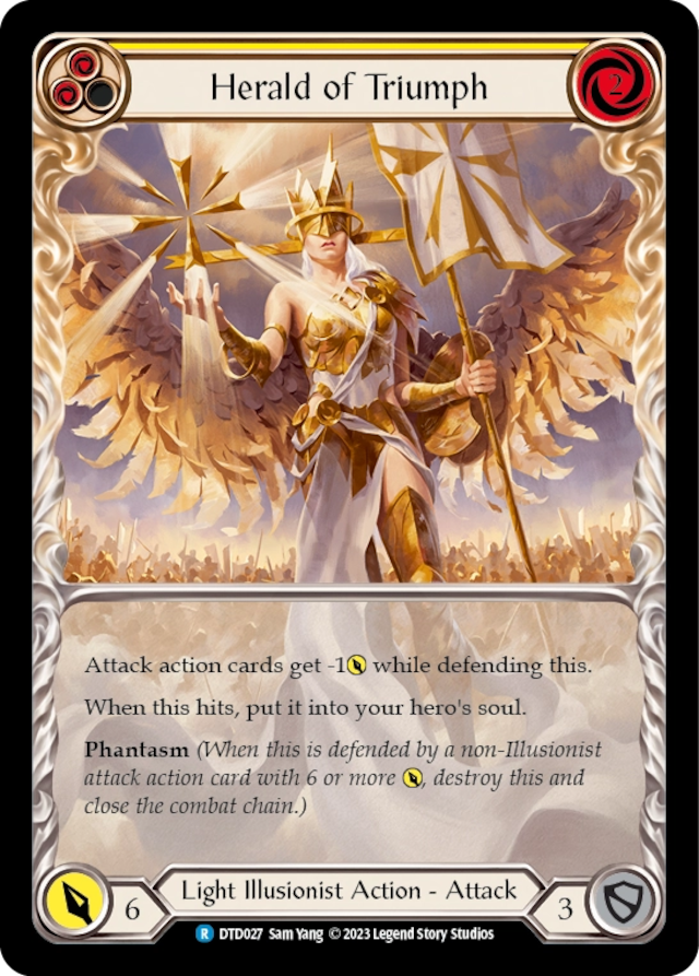 [027]【EN】【Extended Art】Herald of Triumph[黄]【DTD】[R][Light Illusionist]