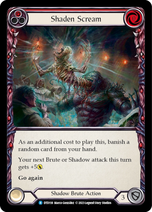 [118]【EN】【Rainbow Foil】Shaden Scream[赤]【DTD】[R][Shadow Brute]