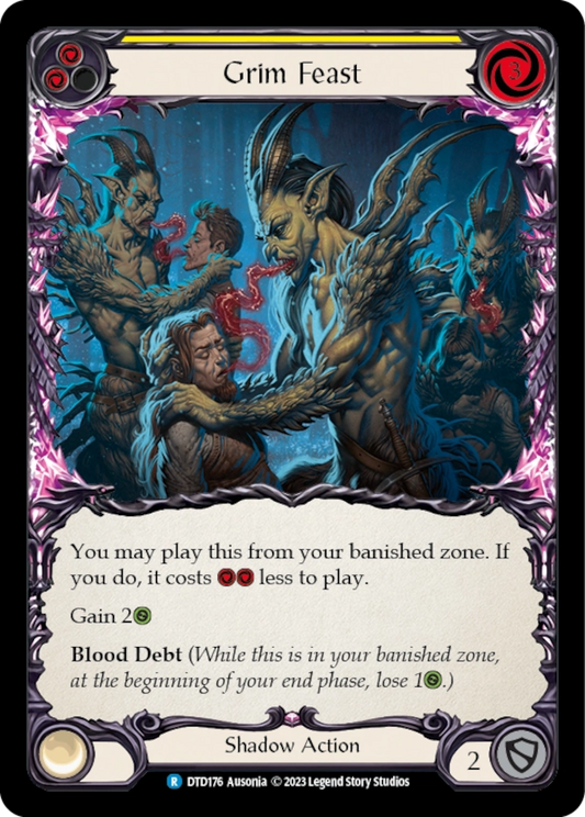 [176]【EN】【Rainbow Foil】Grim Feast[黄]【DTD】[R][Shadow]