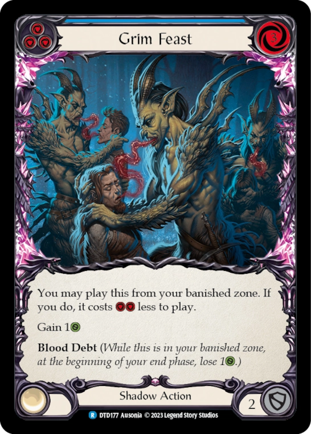 [177]【EN】【Rainbow Foil】Grim Feast[青]【DTD】[R][Shadow]