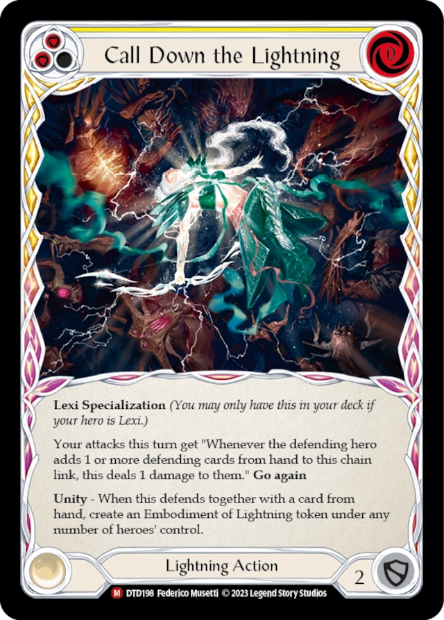 [198]【EN】【Rainbow Foil】Call Down the Lightning【DTD】[M][Lightning]